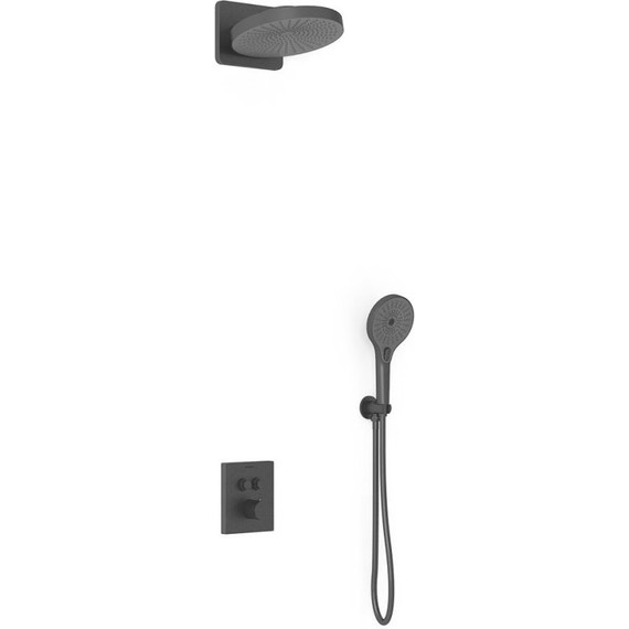 Душевая система для душа с термостатом Vincea Inspire VSFW-3I21T1MB, черный - фото 
