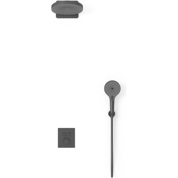 Душевая система для душа с термостатом Vincea Inspire VSFW-3I21T1MB, черный - фото 4