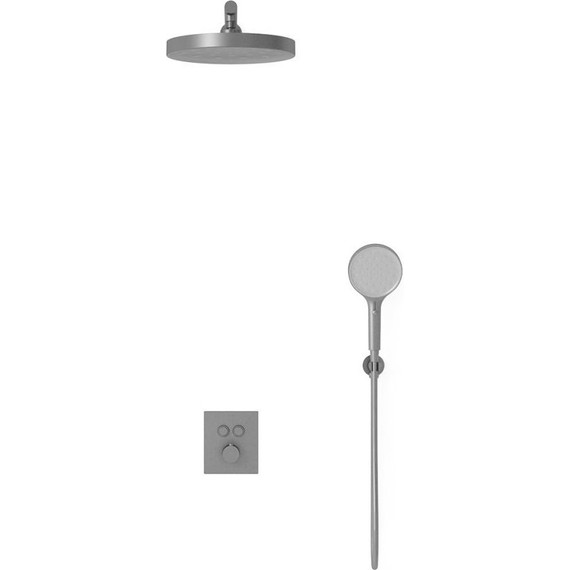 Душевая система для душа с термостатом Vincea Inspire VSFW-3I21T2GM, вороненая сталь - фото 3