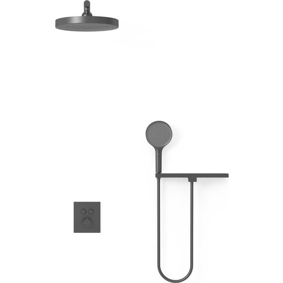Душевая система для ванны с термостатом Vincea Inspire VSFW-3I21T2RMB, черный - фото 3