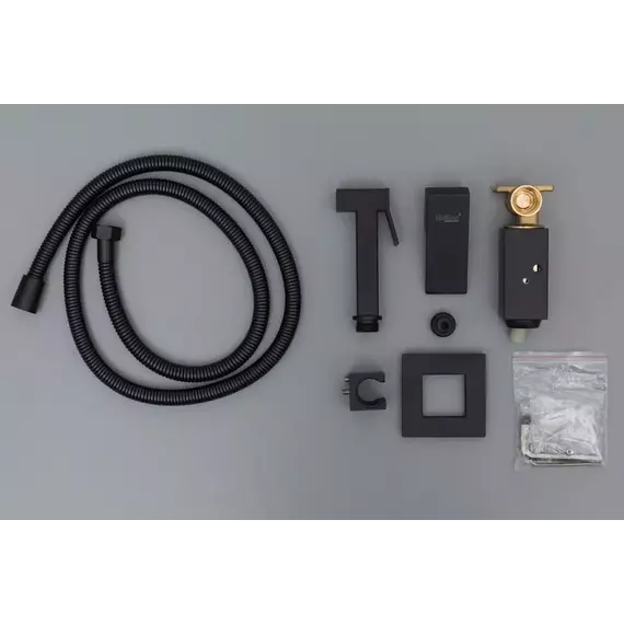 Набор для гигиенического душа Haiba HB5512-7, чёрный матовый - фото, картинка 2 Набор для гигиенического душа Haiba HB5512-7, чёрный матовый - фото 2