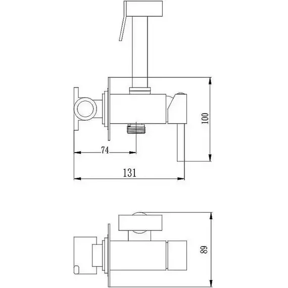 Набор для гигиенического душа Haiba HB5512-7, чёрный матовый - фото, картинка 3 Набор для гигиенического душа Haiba HB5512-7, чёрный матовый - фото 3