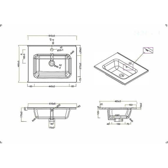 Тумба напольная с раковиной BelBagno KRAFT-600-2C-PIA-RT 60 см, Rovere Tabacco (раковина BB600ETL) - фото 6