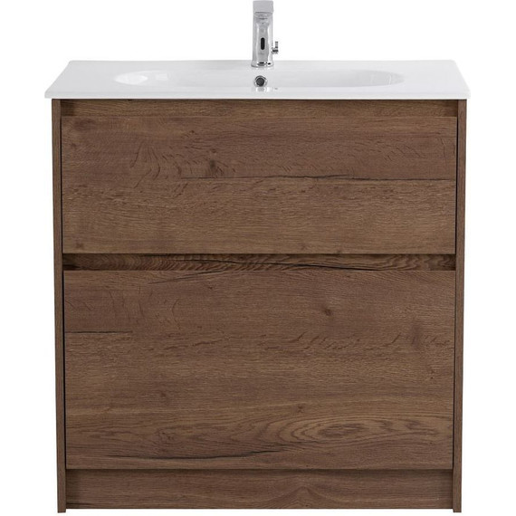 Тумба напольная с раковиной BelBagno KRAFT-1000-2C-PIA-RT 100 см, Rovere Tabacco (раковина BB1010/465-LV-VTR-BL) - фото 
