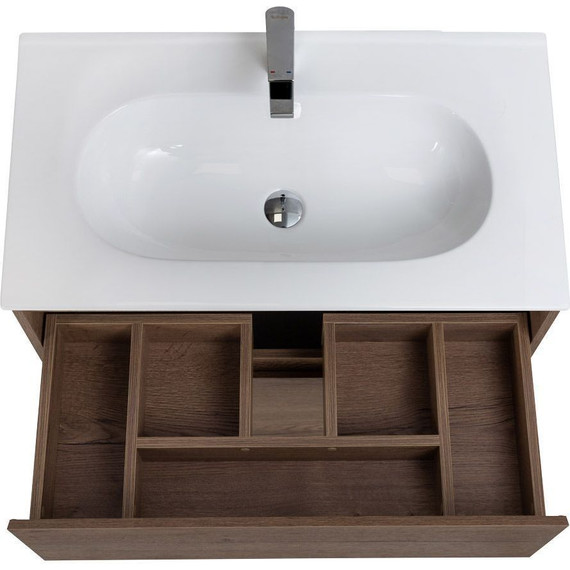 Тумба напольная с раковиной BelBagno KRAFT-1000-2C-PIA-RT 100 см, Rovere Tabacco (раковина BB1000ETL) - фото 5