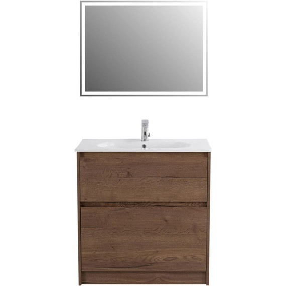 Тумба напольная с раковиной BelBagno KRAFT-1000-2C-PIA-RT 100 см, Rovere Tabacco (раковина BB1010/465-LV-VTR-BL) - фото 4