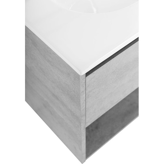 Тумба подвесная с раковиной BelBagno KRAFT-800-1C-SO-CG 80 см, Cemento Grigio - фото 5