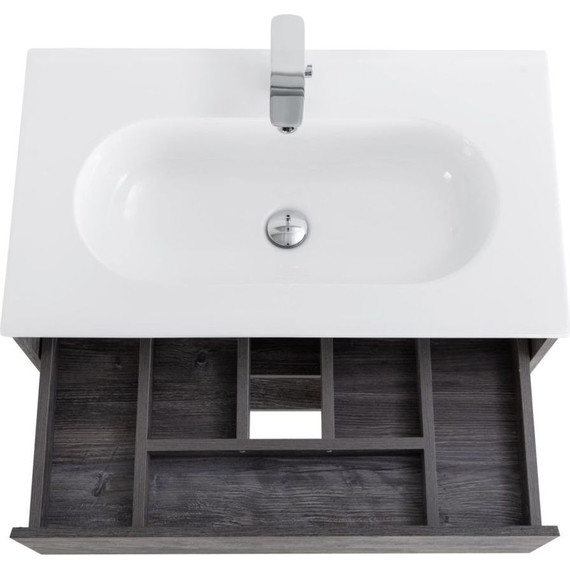 Тумба подвесная с раковиной BelBagno KRAFT-800-1C-SO-PP 80 см, Pino Pasadena - фото 4