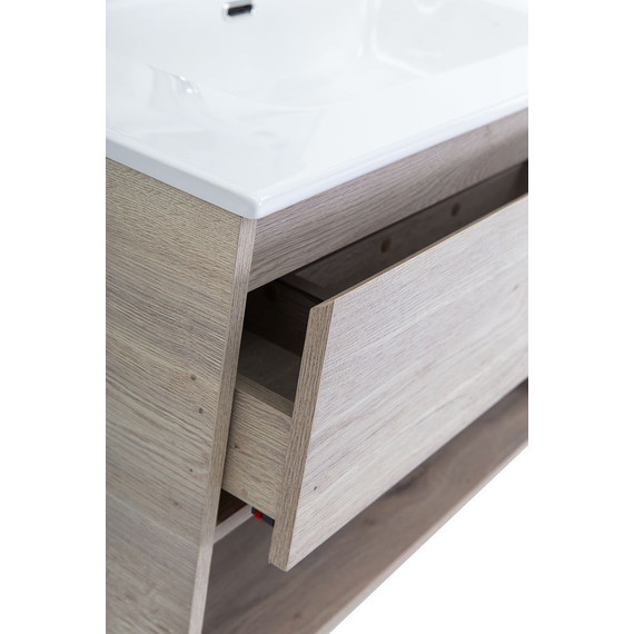 Тумба подвесная с раковиной BelBagno KRAFT-800-1C-SO-RGB 80 см, Rovere Galifax Bianco - фото 7