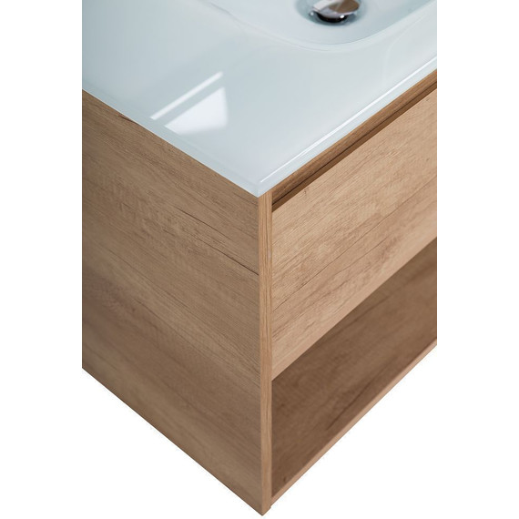 Тумба подвесная с раковиной BelBagno KRAFT-800-1C-SO-RNN 80 см, Rovere Nebrasca Nature - фото 5