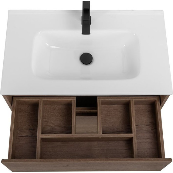 Тумба напольная с раковиной BelBagno KRAFT-800-2C-PIA-RT 80 см, Rovere Tabacco (раковина BB810/465-LV-VTR-BL) - фото 5