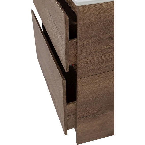 Тумба напольная с раковиной BelBagno KRAFT-800-2C-PIA-RT 80 см, Rovere Tabacco (раковина BB810/465-LV-VTR-BL) - фото 4