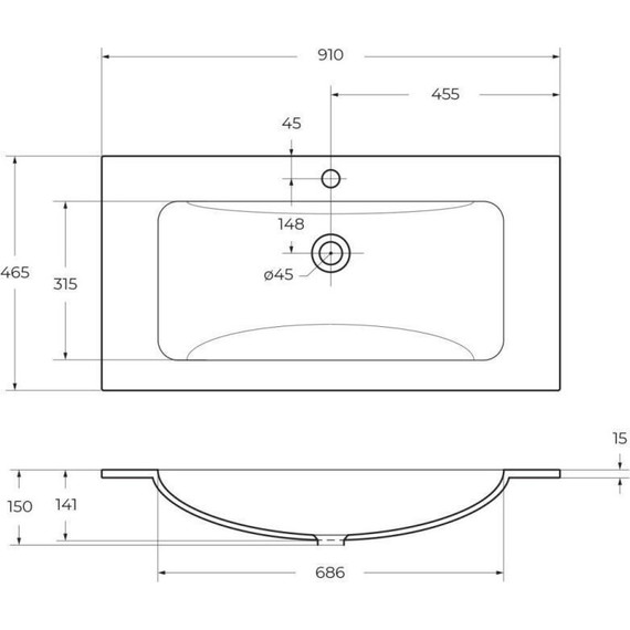 Тумба подвесная с раковиной BelBagno KRAFT-900-1C-SO-BO 90 см, Bianco Opaco (раковина BB910/465-LV-VTR-BL) - фото 9