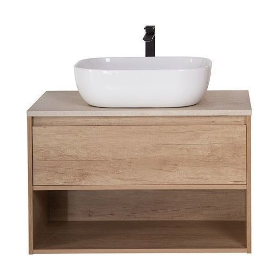 Тумба подвесная со столешницей BelBagno Kraft 100 см KRAFT-1000-1C-SO-RNN+KEP-100-MCO - фото 