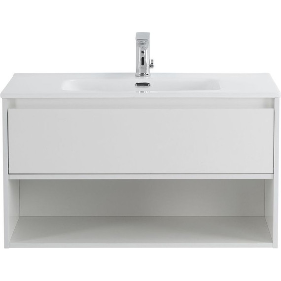 Тумба подвесная с раковиной BelBagno KRAFT-900-1C-SO-BO 90 см, Bianco Opaco (раковина BB900ETL) - фото 6
