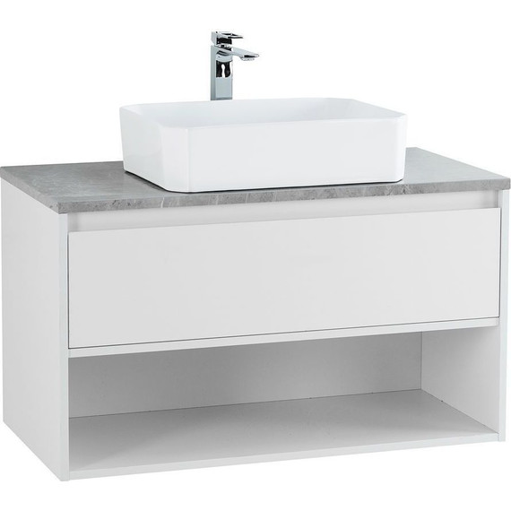 Тумба подвесная со столешницей BelBagno Kraft 90 см KRAFT-900-1C-SO-BO+KEP-80-MGL - фото 2