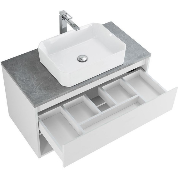 Тумба подвесная со столешницей BelBagno Kraft 90 см KRAFT-900-1C-SO-BO+KEP-80-MGL - фото 3