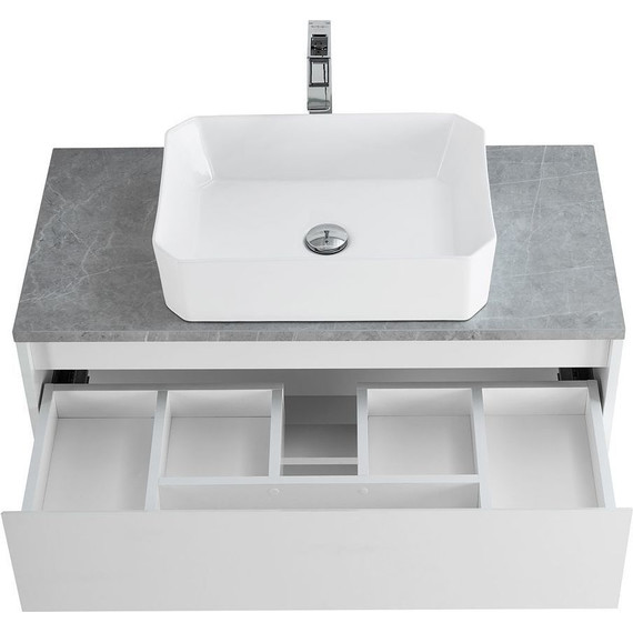 Тумба подвесная со столешницей BelBagno Kraft 90 см KRAFT-900-1C-SO-BO+KEP-80-MGL - фото 4