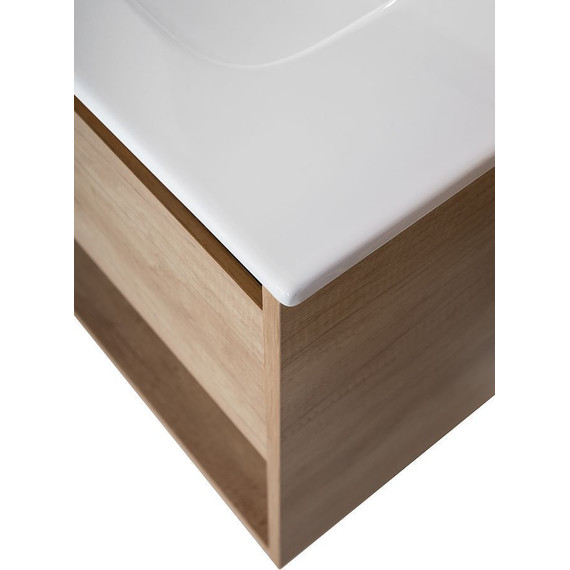 Тумба подвесная с раковиной BelBagno KRAFT-900-1C-SO-RNN 90 см, Rovere Nebrasca Nature (раковина BB900ETL) - фото 4