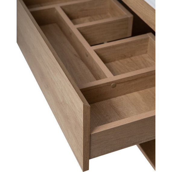 Тумба подвесная с раковиной BelBagno KRAFT-900-1C-SO-RNN 90 см, Rovere Nebrasca Nature (раковина BB900ETL) - фото 5