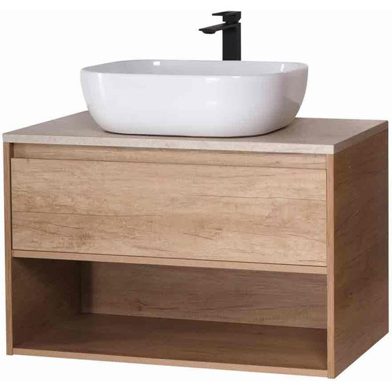 Тумба подвесная со столешницей BelBagno Kraft 90 см KRAFT-900-1C-SO-RNN+KEP-90-MCO - фото 2