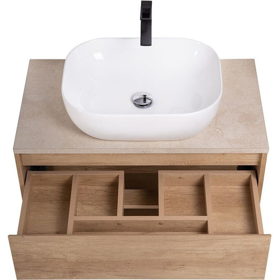 Тумба подвесная со столешницей BelBagno Kraft 90 см KRAFT-900-1C-SO-RNN+KEP-90-MCO - фото 4