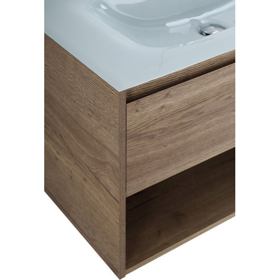 Тумба подвесная с раковиной BelBagno KRAFT-900-1C-SO-RT 90 см, Rovere Tabacco (раковина BB910/465-LV-VTR-BL) - фото 7