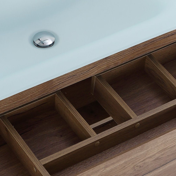 Тумба подвесная с раковиной BelBagno KRAFT-900-1C-SO-RT 90 см, Rovere Tabacco (раковина BB910/465-LV-VTR-BL) - фото 8