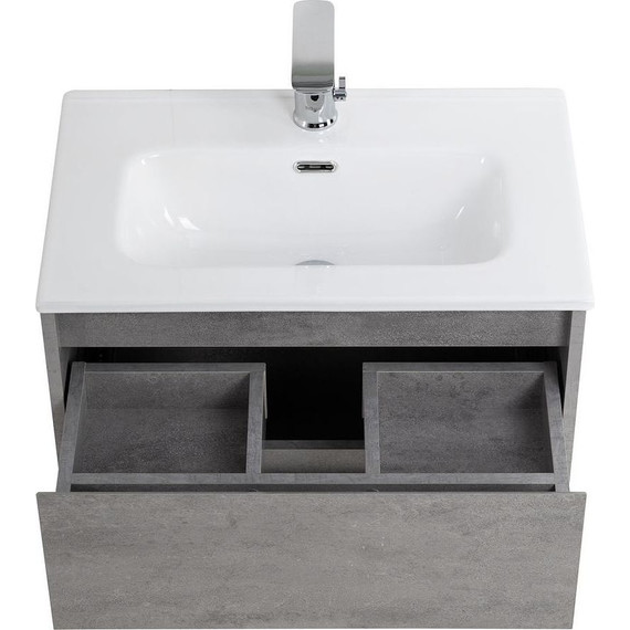 Тумба подвесная с раковиной BelBagno KRAFT 39-500/390-2C-SO-CG 50 см, Cemento Grigio - фото 4
