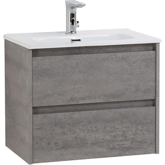 Тумба подвесная с раковиной BelBagno KRAFT 39-600/390-2C-SO-CG 60 см, Cemento Grigio - фото, картинка 10 Тумба подвесная с раковиной BelBagno KRAFT 39-600/390-2C-SO-CG 60 см, Cemento Grigio - фото 10