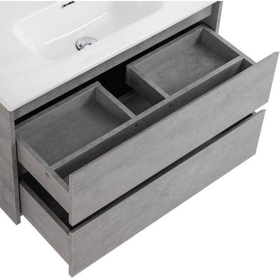 Тумба подвесная с раковиной BelBagno KRAFT 39-800/390-2C-SO-CG 80 см, Cemento Grigio - фото 8