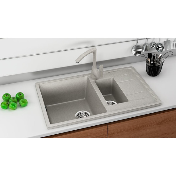 Кухонная мойка Ulgran U-205-310, серый - фото 2