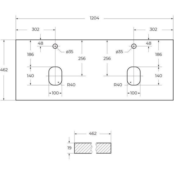 Тумба подвесная со столешницей BelBagno Etna 120 см ETNA-H60-600-2C-SO-BL-P+EK-120-2-BL, Цвет фасада: Bianco Lucido - фото 14