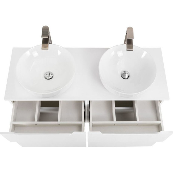 Тумба подвесная со столешницей BelBagno Etna 120 см ETNA-H60-600-2C-SO-BL-P+EK-120-2-BO, Цвет фасада: Bianco Lucido - фото 5