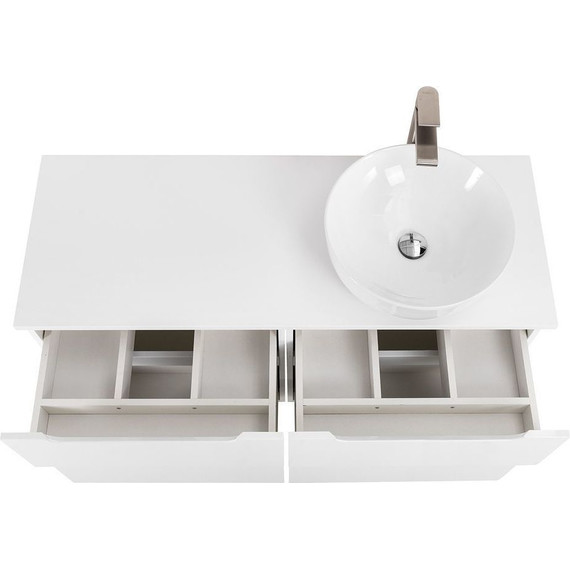 Тумба подвесная со столешницей BelBagno Etna 120 см ETNA-H60-600-2C-SO-BL-P+EK-120-AS-BO-R, Цвет фасада: Bianco Lucido - фото 6