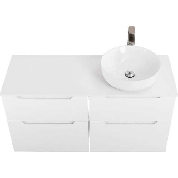 Тумба подвесная со столешницей BelBagno Etna 120 см ETNA-H60-600-2C-SO-BL-P+EK-120-AS-BO-R, Цвет фасада: Bianco Lucido - фото 5