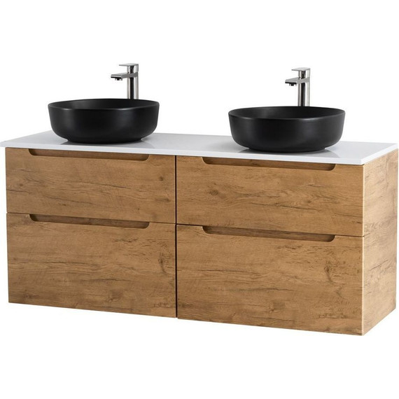 Тумба подвесная со столешницей BelBagno Etna 120 см ETNA-H60-600-2C-SO-RN-P+EK-120-2-BO, Цвет фасада: Rovere Nature - фото 3