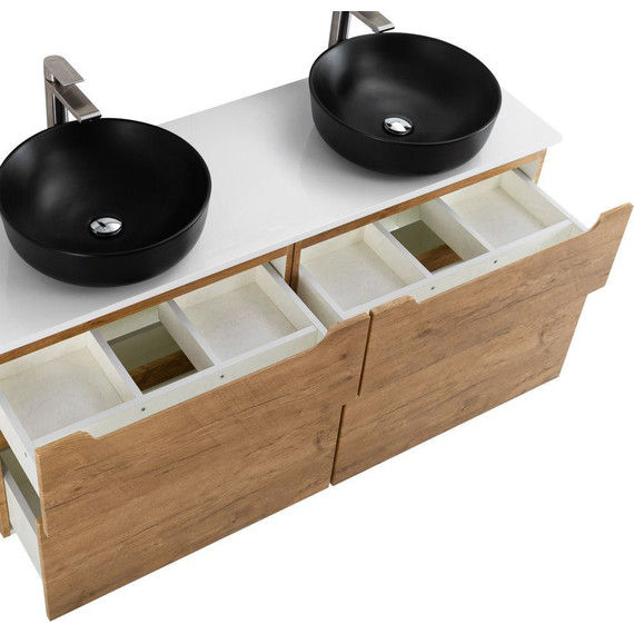 Тумба подвесная со столешницей BelBagno Etna 120 см ETNA-H60-600-2C-SO-RN-P+EK-120-2-BO, Цвет фасада: Rovere Nature - фото 6