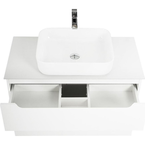 Тумба подвесная со столешницей BelBagno Etna 80 см ETNA-H60-800-2C-SO-BL-P+KEP-80-BO, Цвет фасада: Bianco Lucido - фото 3