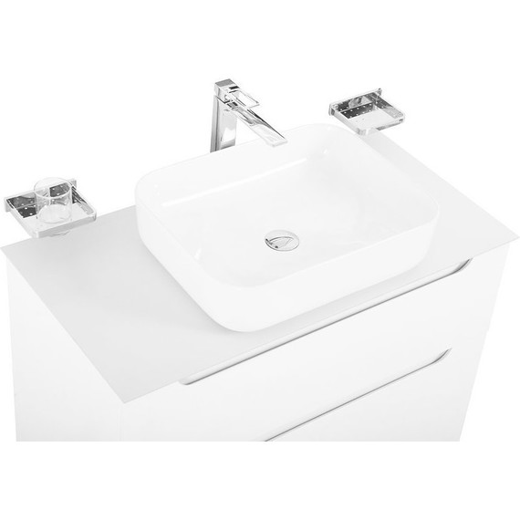 Тумба подвесная со столешницей BelBagno Etna 80 см ETNA-H60-800-2C-SO-BL-P+KEP-80-BO, Цвет фасада: Bianco Lucido - фото 5