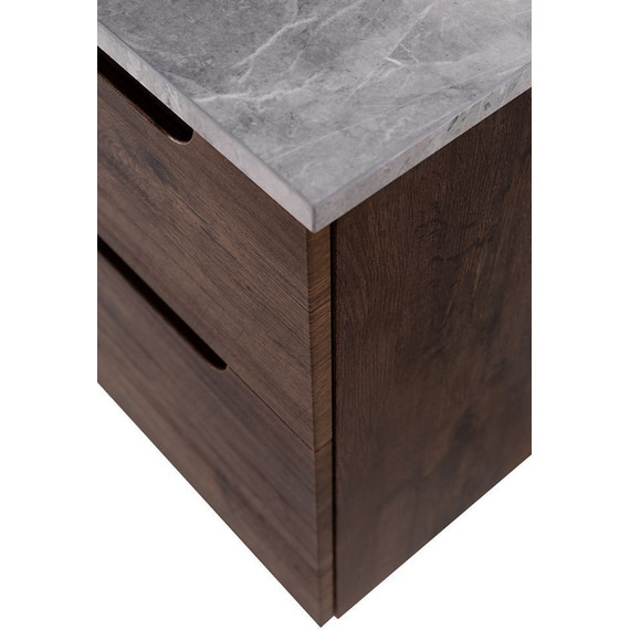 Тумба подвесная со столешницей BelBagno Etna 80 см ETNA-H60-800-2C-SO-RW-P+KEP-80-MGL, Цвет фасада: Rovere Moro - фото 9