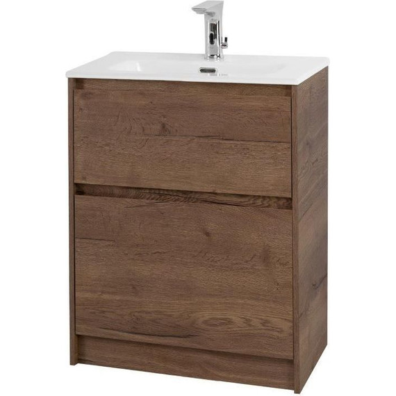 Тумба напольная с раковиной BelBagno KRAFT39-600/390-2C-PIA-RT 60 см, Rovere Tabacco - фото 3