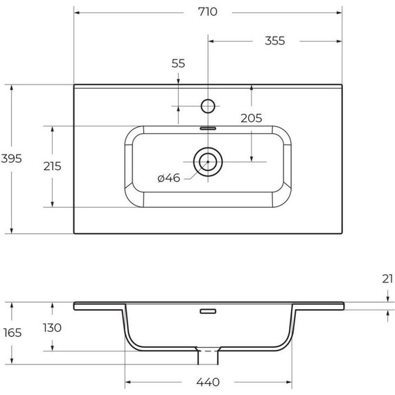 Тумба подвесная с раковиной BelBagno KRAFT 39-700/390-2C-SO-CG 70 см, Cemento Grigio - фото 13