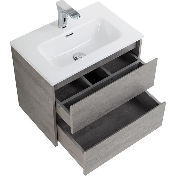 Тумба подвесная с раковиной BelBagno KRAFT 39-700/390-2C-SO-CG 70 см, Cemento Grigio - фото 7