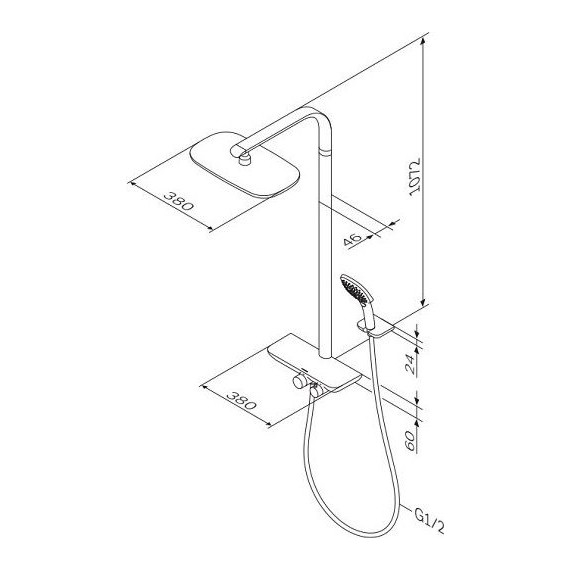 Душевая система для душа с термостатом AM.PM Sensation F0730000 - фото 4