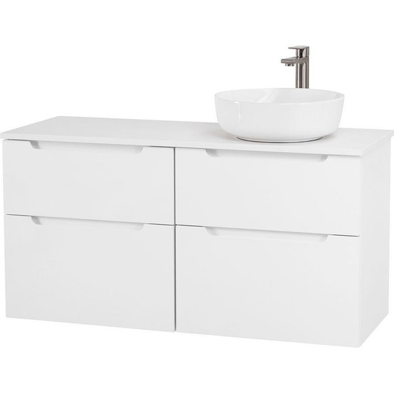 Тумба подвесная со столешницей BelBagno Etna 120 см ETNA-H60-600-2C-SO-BL-P+EK-120-AS-BL-R, Цвет фасада: Bianco Lucido - фото 4