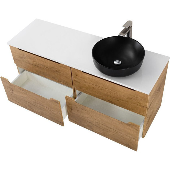 Тумба подвесная со столешницей BelBagno Etna 120 см ETNA-H60-600-2C-SO-RN-P+EK-120-AS-BL-R, Цвет фасада: Rovere Nature - фото 6