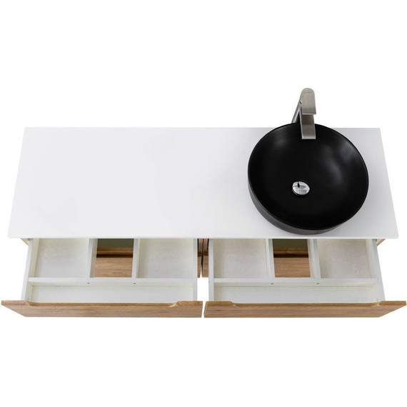 Тумба подвесная со столешницей BelBagno Etna 120 см ETNA-H60-600-2C-SO-RN-P+EK-120-AS-BO-R, Цвет фасада: Rovere Nature - фото 6