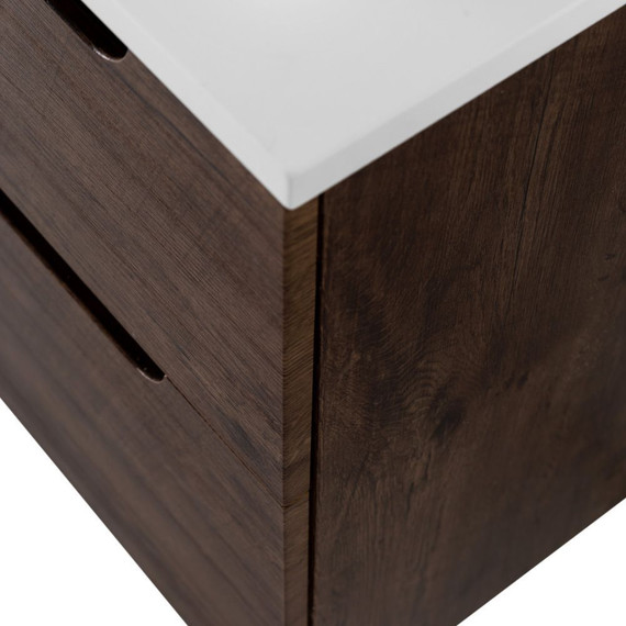 Тумба подвесная со столешницей BelBagno Etna 120 см ETNA-H60-600-2C-SO-RW-P+EK-120-AS-BL-L, Цвет фасада: Rovere Moro - фото 7