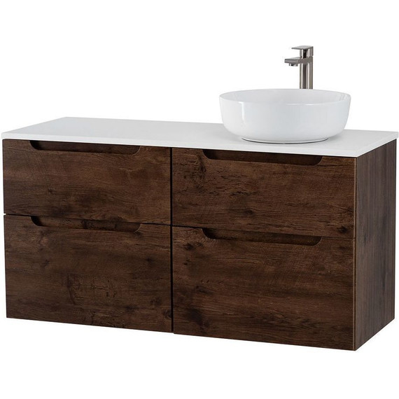 Тумба подвесная со столешницей BelBagno Etna 120 см ETNA-H60-600-2C-SO-RW-P+EK-120-AS-BO-R, Цвет фасада: Rovere Moro - фото 3